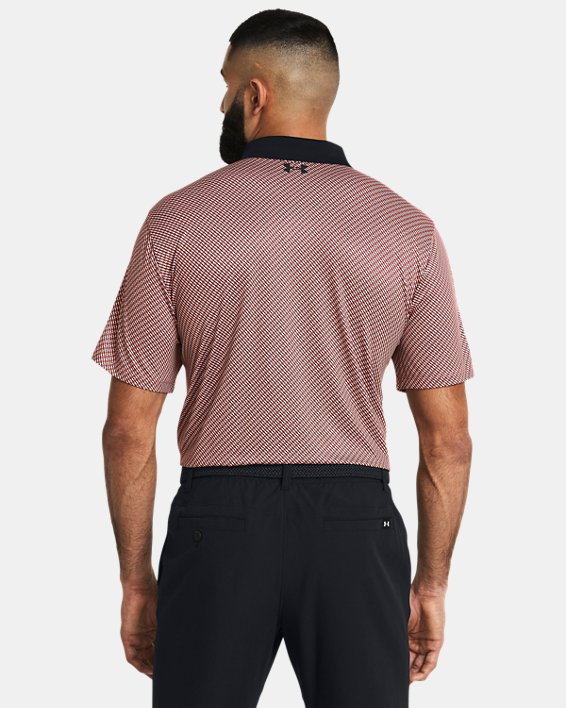 เสื้อโปโล UA Performance 3.0 Printed สำหรับผู้ชาย in Pink image number 1